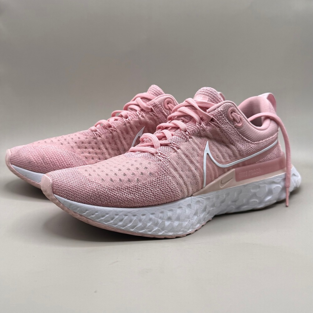 Nike React Infinity Run Flyknit 2 Women 11 Running Shoes Pink CT2423-600 - Picture 2 of 6